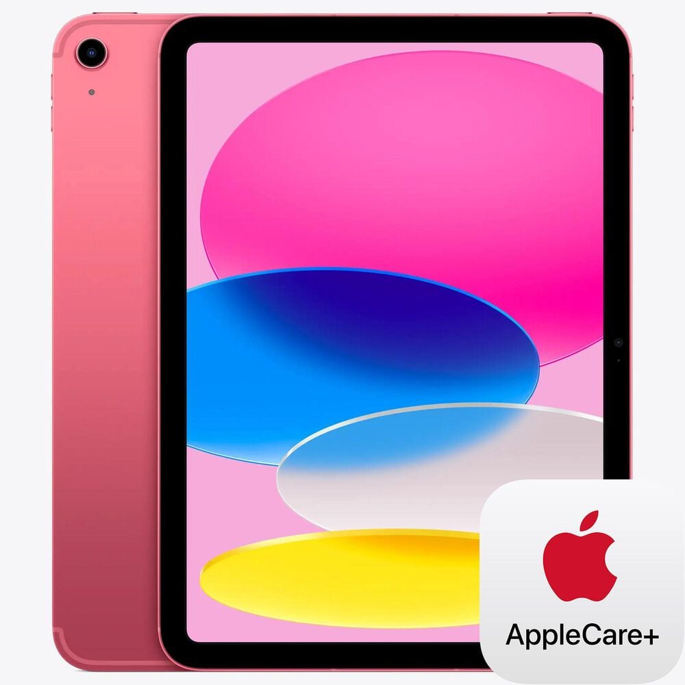 Apple 10.9" iPad (10th Gen.) Wi-Fi Cellular - 256GB - Pink with 2-Year AppleCare+, , large