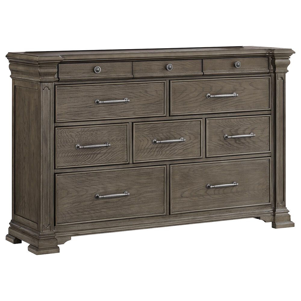 Mayberry Hill Kings Court King Storage Bed with Dresser, Chest and Two Nightstands in Grey, , large
