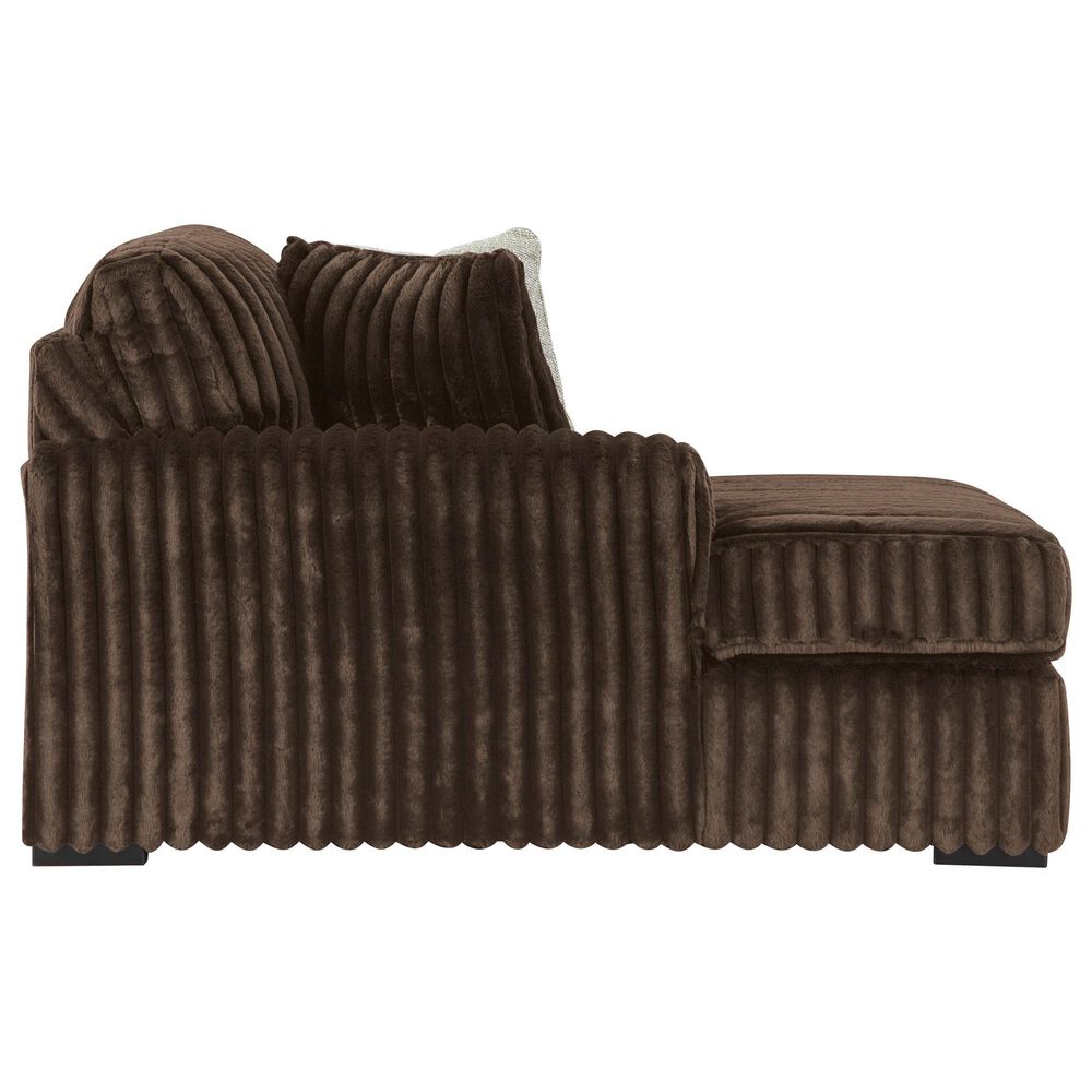 Ashley Midnight-Madness 4-Piece Symmetrical Sectional with Double Chaise in Chocolate, , large