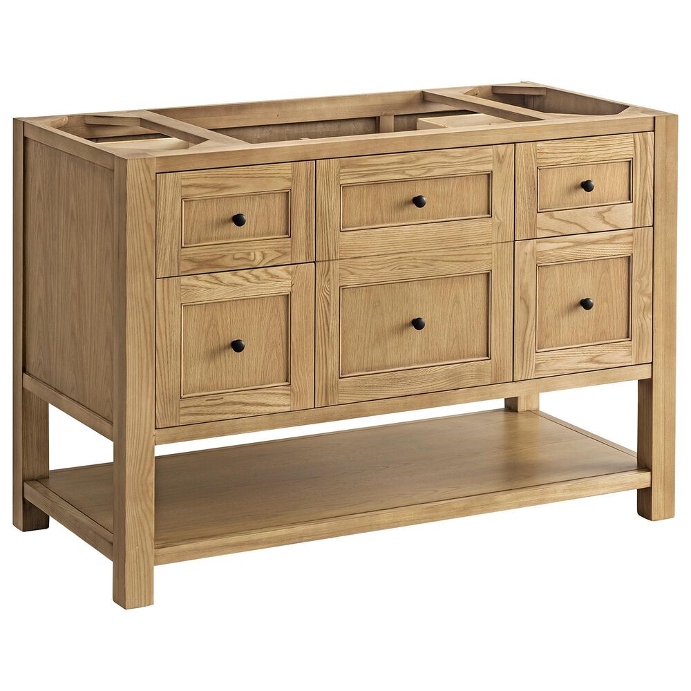James Martin Breckenridge 48" Single Bathroom Vanity Cabinet in Light Natural Oak, , large