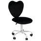 Impressions Vanity Heart Swivel Vanity Chair with Black Cushion in Matte Silver, , large