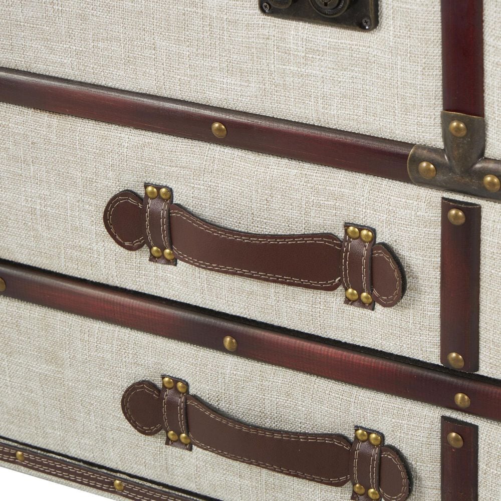 Maple and Jade 2-Drawer Coffee Table in Cream and Brown, , large