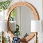 Baxton Studio Nara Round Wall Mirror in Light Honey, , large