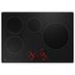 GE Profile 2-Piece Kitchen Package with Stainless Steel 30" Smart Built-In Convection Single Wall Oven with CookCam and Black Induction Cooktop, , large