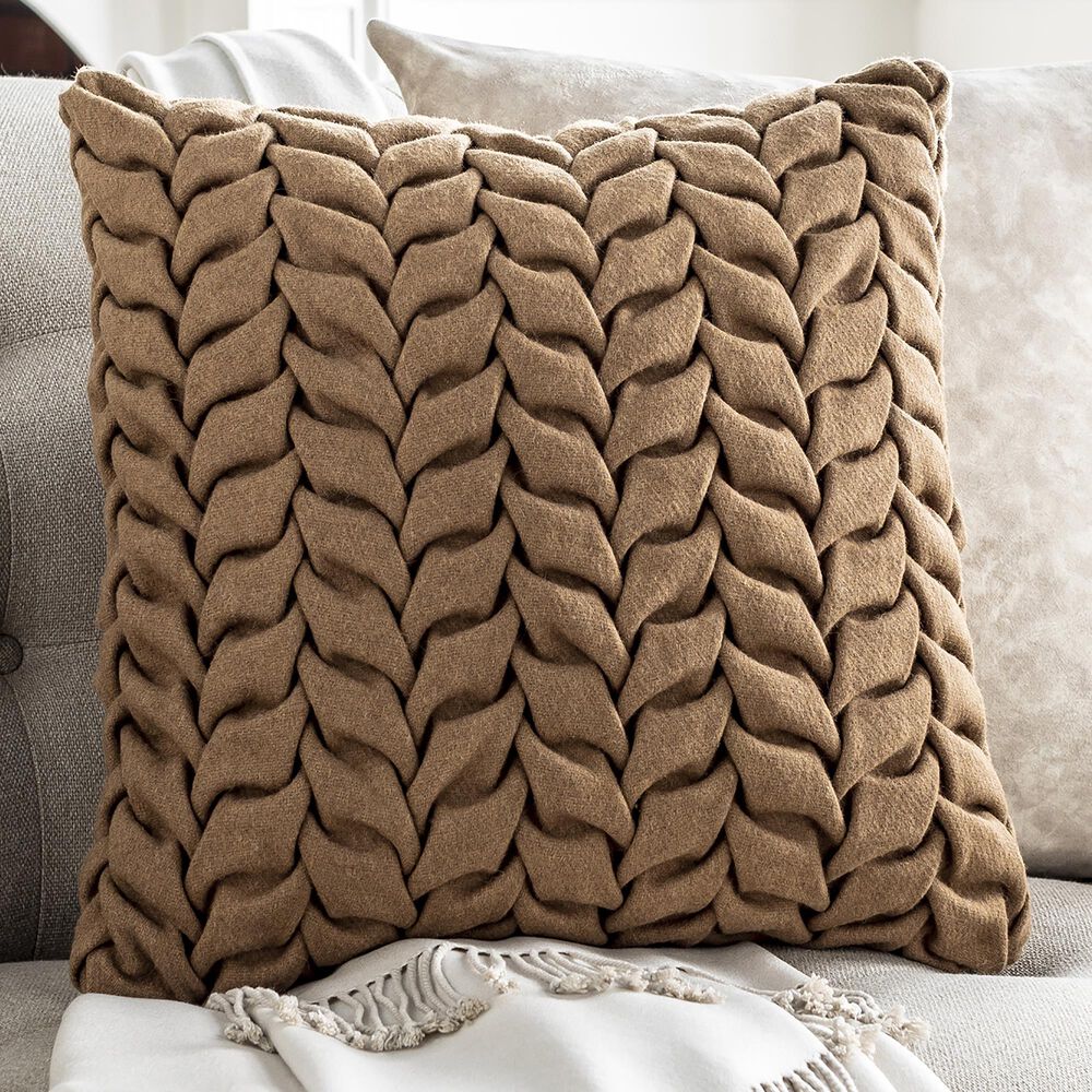 Surya Alana 18" Toss Pillow in Camel, , large