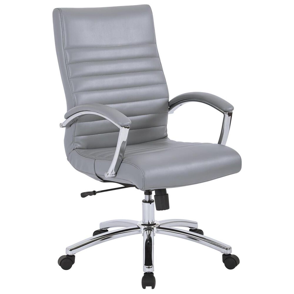 OSP Home FL Series Mid Back Executive Chair in Grey, , large