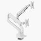Arozzi Alzare Neo Duo Dual Arm Gas Spring Monitor Arm in White, , large