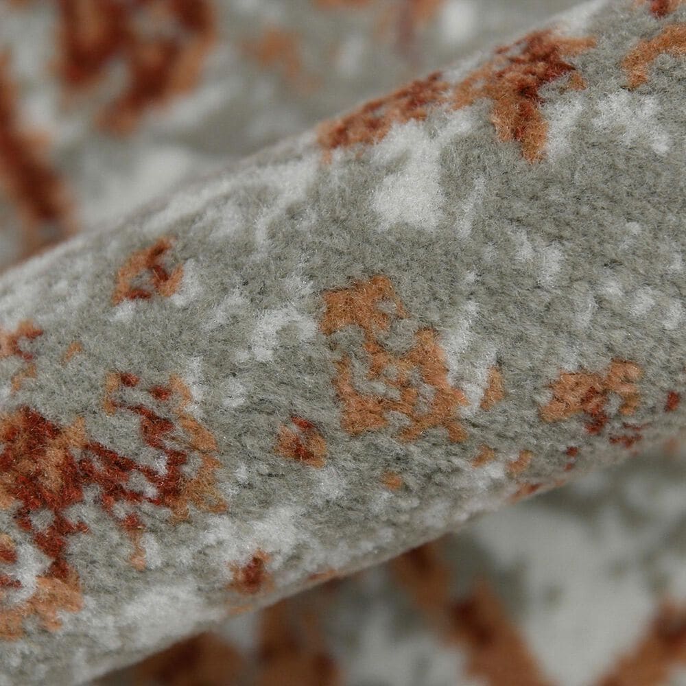 Amer Rugs Alpine 7&#39;10&quot; Round Orange and Gray Area Rug, , large
