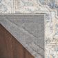 Nourison Astra Machine Washable 9" x 12" Grey and Blue Area Rug, , large