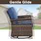 Sunwell Garden Patio Swivel Glider Chair in Navy (Set of 2), , large