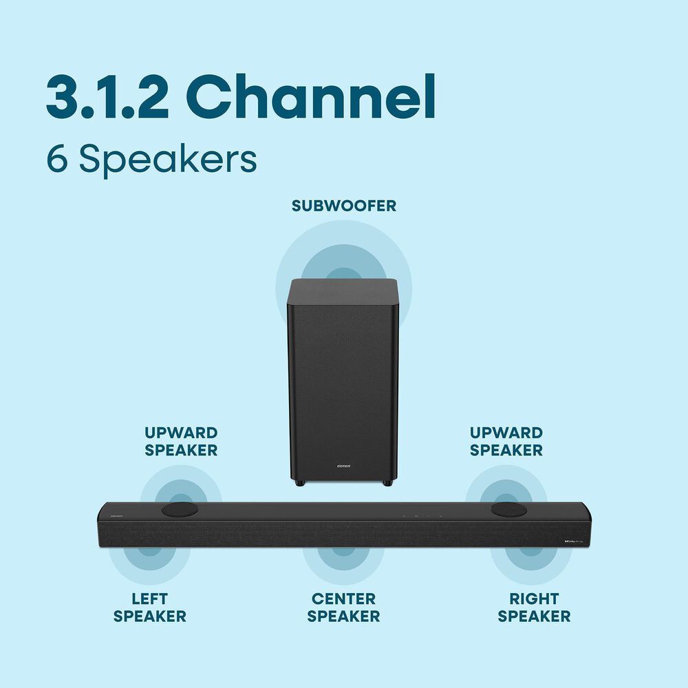 Element 100" Class Mini-LED QLED 4K - Smart Google TV with 3.1.2 Channel Soundbar System in Black, , large