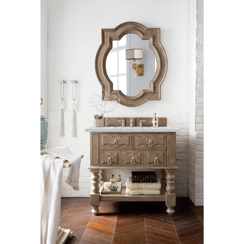 James Martin Castilian 36" Single Bathroom Vanity in Empire Gray with 3