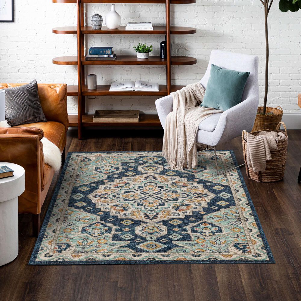 Mohawk Whimsy R1113 Blue 5'3" x 8' Area Rug, , large