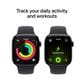 Apple Watch Series 11 (GPS) 42mm Jet Black Aluminum Case with Black Sport Band - M/L - Jet Black - (2025)(Pre-Order), , large