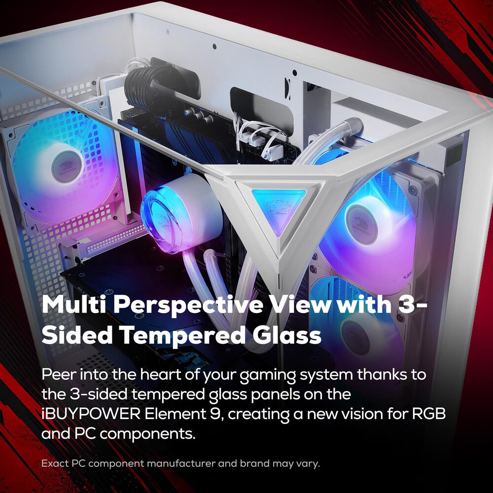 iBUYPOWER Element Gaming Desktop PC | Intel Core i7 14700F - 16GB RAM - NVIDIA GeForce RTX 5060Ti Graphic - 1TB SSD in White, , large