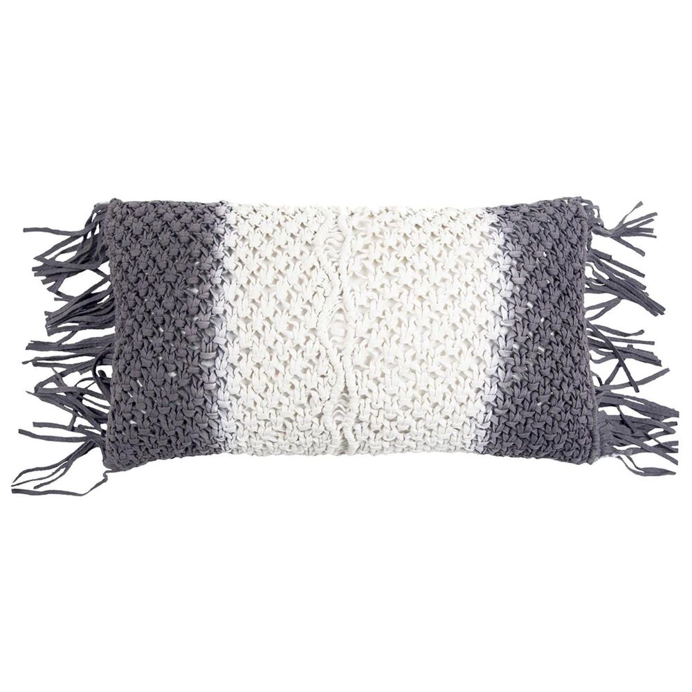 Rizzy Home 11" x 21" Down Pillow in Grey, , large