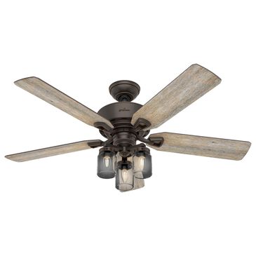 Hunter Devon Park 52" Ceiling Fan with LED Lights in Onyx Bengal, , large