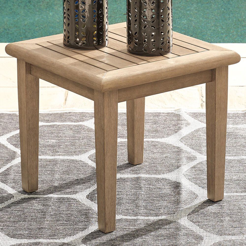Ashley Gerianne Square End Table in Grayish Brown, , large