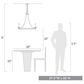 Golden Lighting Saldano 5-Light Chandelier in Matte Black, , large