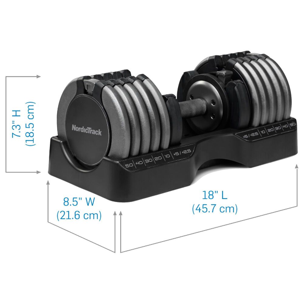 NordicTrack Select-A-Weight Adjustable Dumbbell in Black, , large
