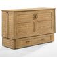 New Day Furniture Poppy Queen Murphy Cabinet Bed in Harvest Brown with Mattress , , large