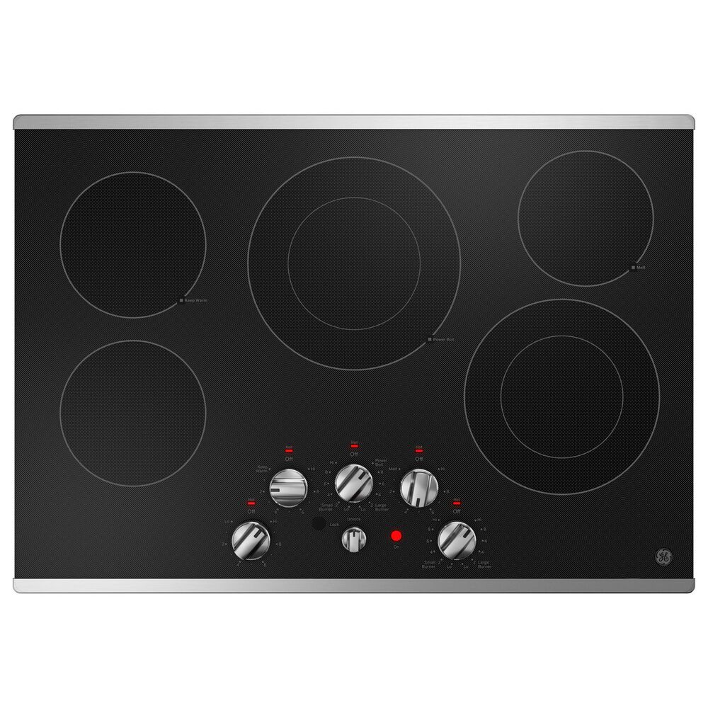 GE Appliances 2-Piece Kitchen Package with 30&quot; Smart Built-In Convection Single Wall Oven and 30&quot; Electric Cooktop in Stainless Steel, , large