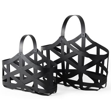 Mercana Tyrell Basket in Matte Black (Set of 2), , large