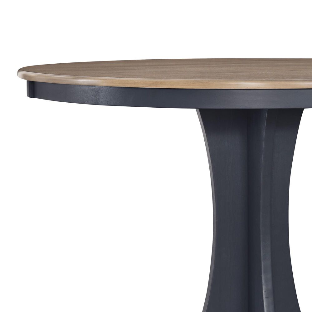 Ashley Landocken Round Dining Table in Light Brown and Dark Slate Blue - Table Only, , large