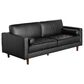 Interlochen 86" Leather Sofa in Florida Black, , large