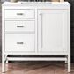 James Martin Vanities Addison 36" Single Vanity Cabinet in Glossy White with 3 cm White Zeus Quartz Top and Rectangular Sink, , large