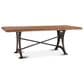 Home Trends & Design Organic Forge 72" Dining Table in Raw Walnut and Antique Zinc - Table Only, , large