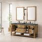 James Martin Vanities Breckenridge 72" Double Bathroom Vanity in Light Natural Oak with 3 cm Parisien Bleu Quartz Top and Rectangular Sinks, , large