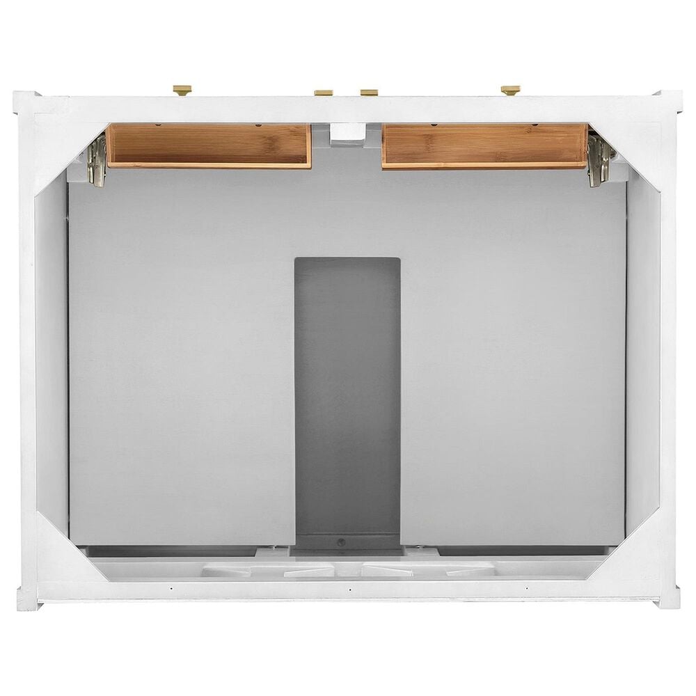 James Martin Vanities Chicago 30&quot; Single Bathroom Vanity in Glossy White with 3 cm Victorian Silver Quartz Top and Rectangular Sink, , large