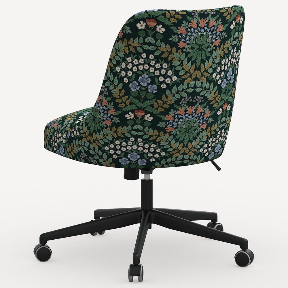 Rifle Paper Co Crafted by Cloth and Company Oxford Office Chair in Bramble Emerald, , large