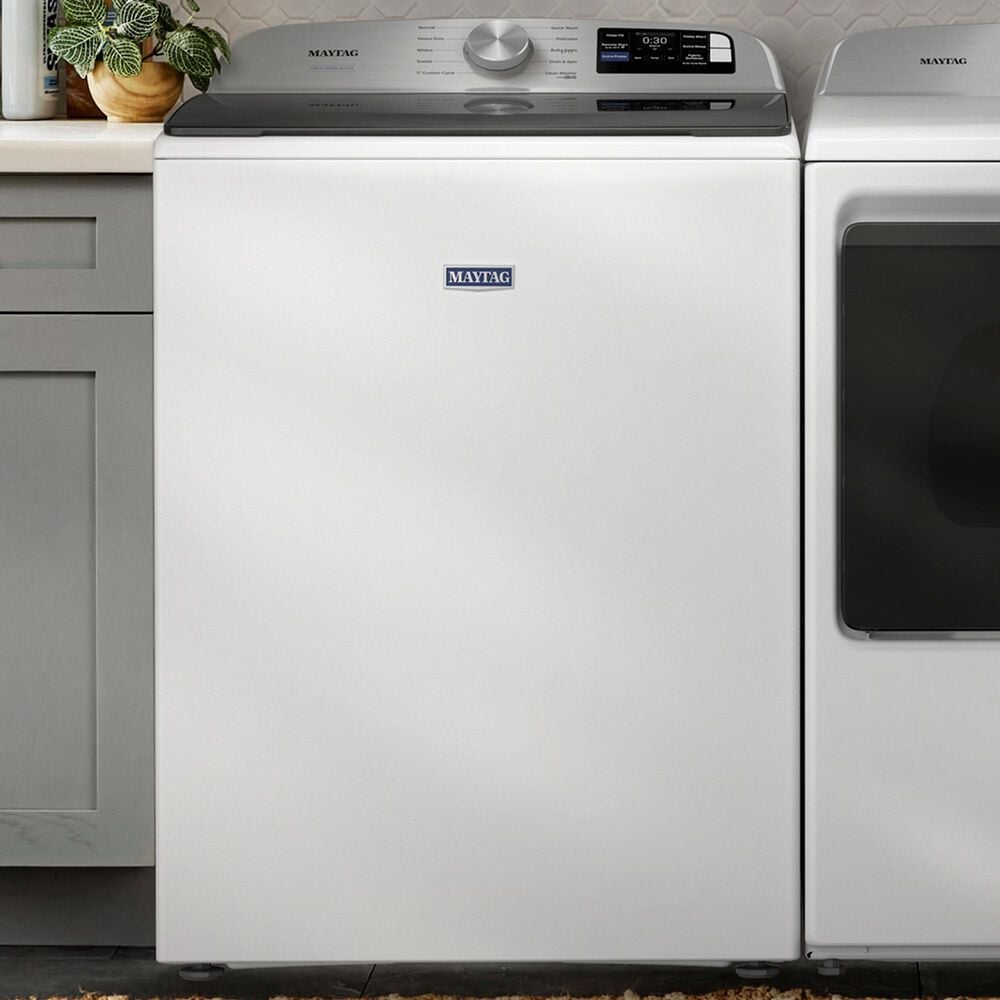 Maytag 5.2 Cu. Ft. Top Load Agitator Washer in White, , large