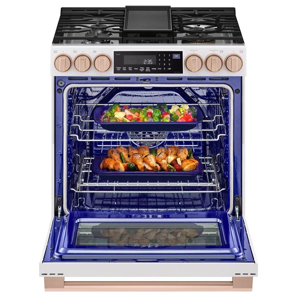 LG Studio 30" Smart Slide-in Gas Range with  Air Fry and Convection in Essence White, , large