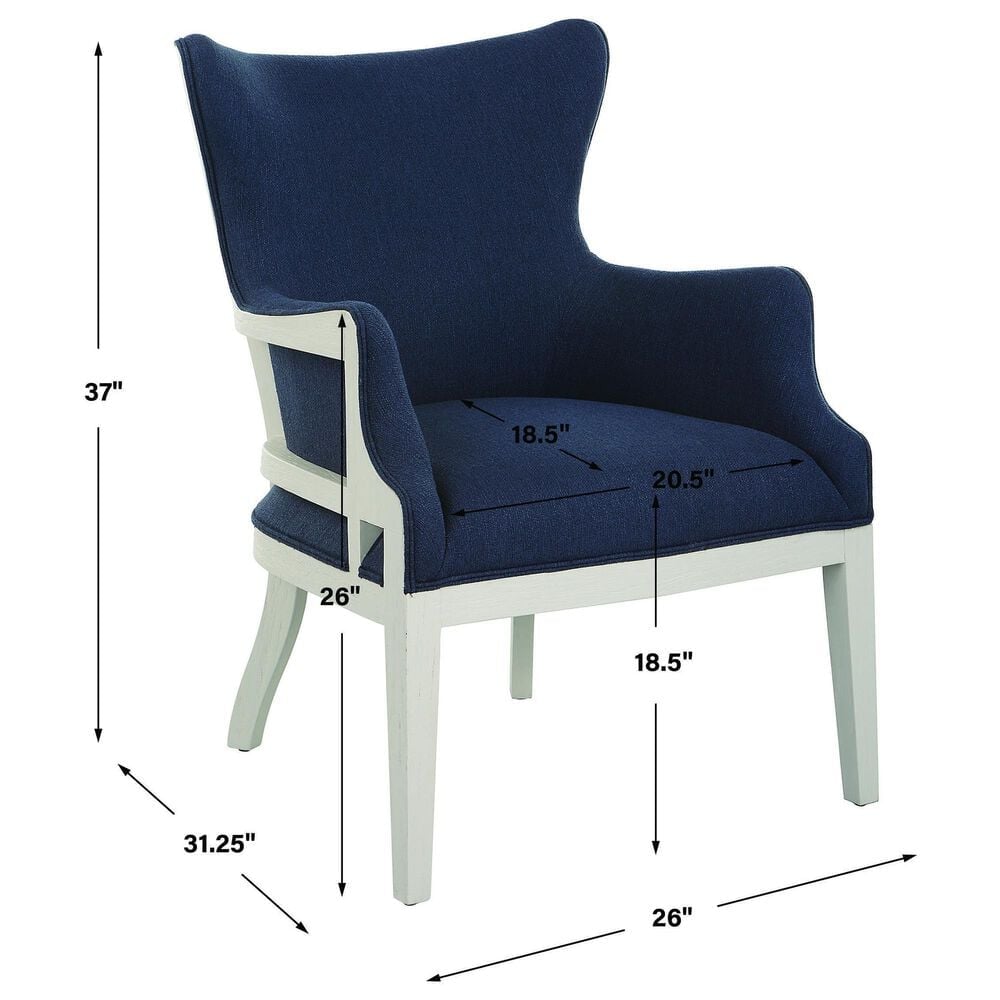Uttermost Gordonston Accent Chair in Blue, , large