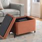 Lifestyle Solutions Kona Small Storage Ottoman in Rust, , large