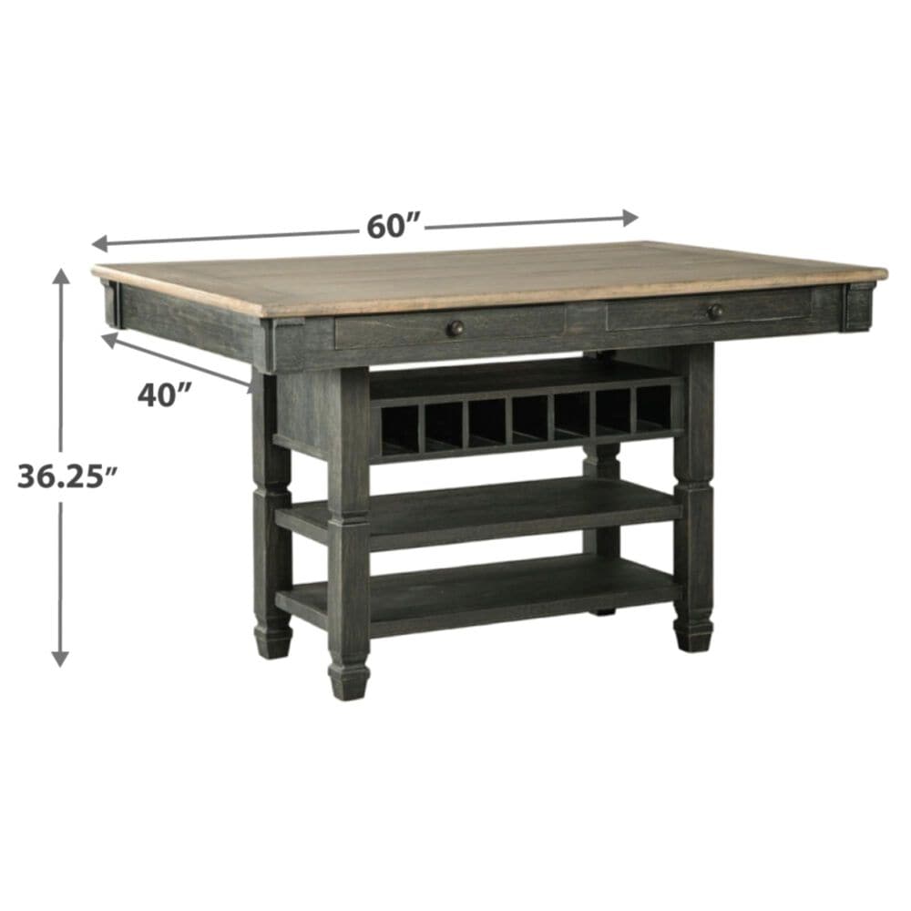 Ashley Tyler Creek Counter Height Table in Textured Black, , large