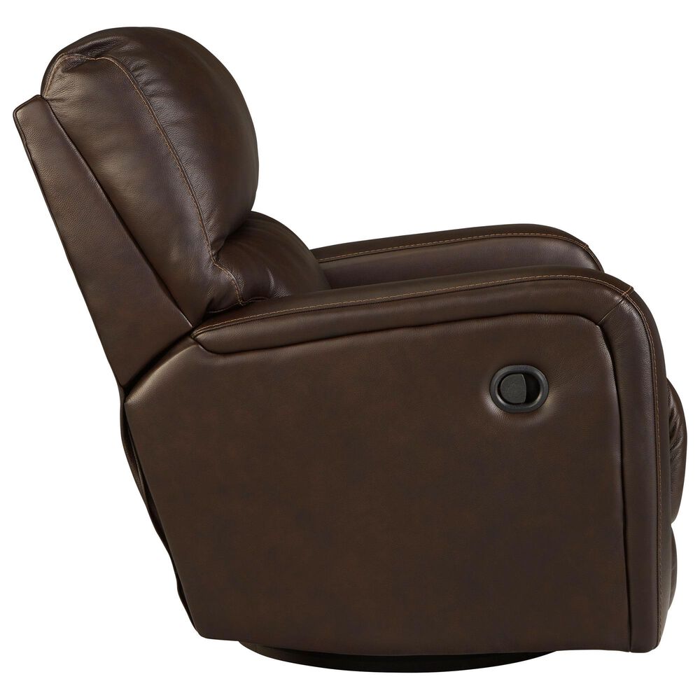 Ashley Emberla Swivel Glider Recliner in Coffee, , large
