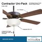 Minka-Aire Contractor Uni-Pack 52" Ceiling Fan with LED Light Kit and Dark Walnut Blades in Oil Rubbed Bronze, , large
