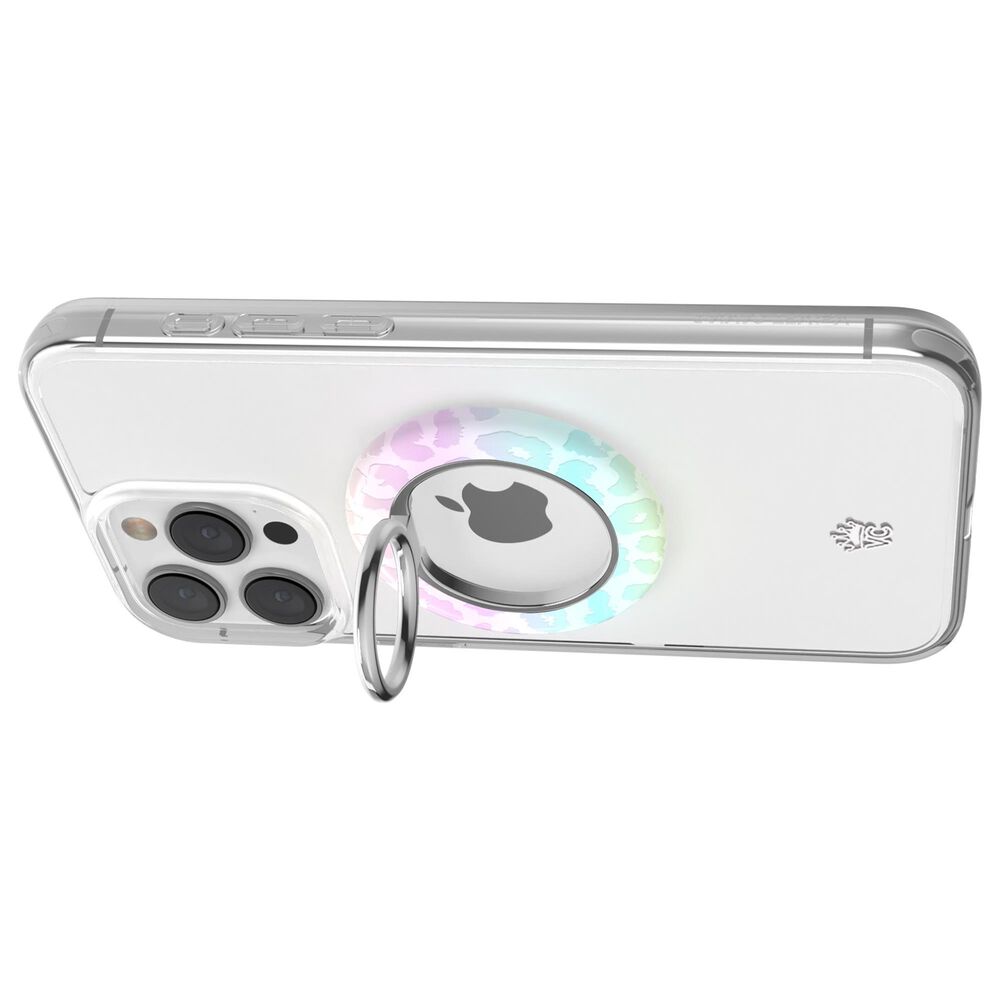 Velvet Caviar MagSafe Phone Grip Ring in White Opal Leopard, , large