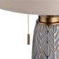 Crestview Collection Nessa Carved Leaves Table Lamp in Blue, , large