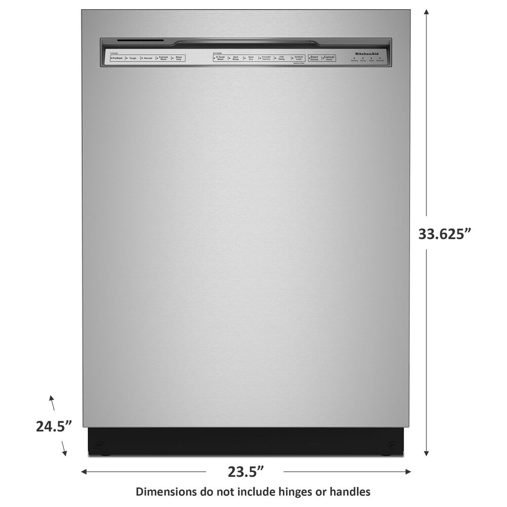 KitchenAid 24&quot; Built-In Pocket Handle Dishwasher with 39 Decibel in Stainless Steel, , large