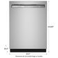 KitchenAid 24" Built-In Pocket Handle Dishwasher with 39 Decibel in Stainless Steel, , large