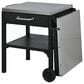 Hearth and Haven Outdoor Foldable Kitchen Cart with Side Table in Black, , large