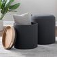 Lumisource Tray 2-Piece Nesting Ottoman Set in Charcoal, , large