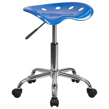 Flash Furniture Vibrant Tractor Seat Stool in Blue, , large