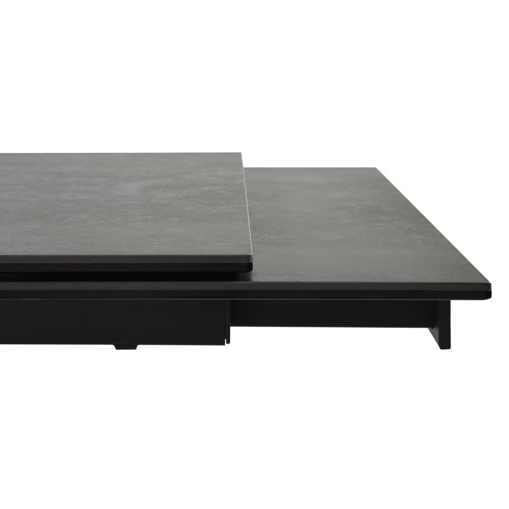 Blue River Milena Extendable Dining Table in Shadow, Walnut and Black - Table Only, , large