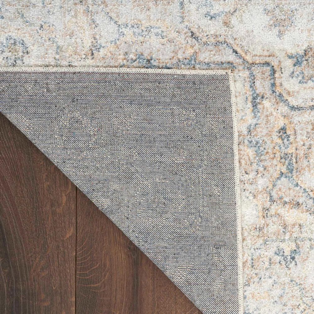 Nourison Astra Machine Washable 4&#39; x 6&#39; Silver and Grey Area Rug, , large